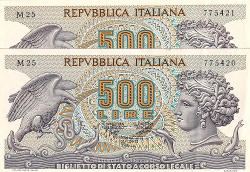 Repubblica 500 lire aretusa - repubblica,