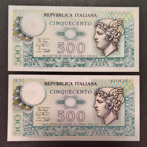 Lotto banconote italiane 500 - italiane,