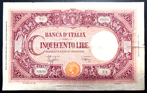 Italia rara banconota regno - rara,