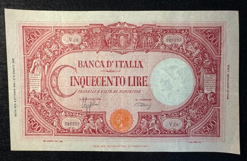 Banconota 500 lire barbetti - lire,