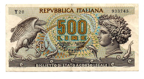 Italia banconota 500 lire - -,