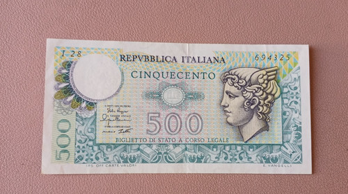 Banconota 500 lire mercurio - banconota,