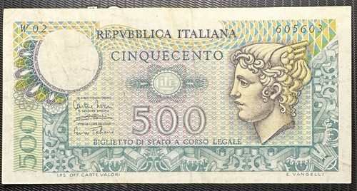 Banconota sostitutiva 500 - , lire
