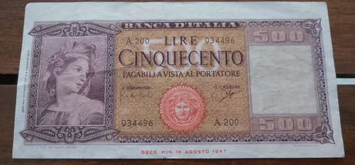 Banconota lire 500 - 500,