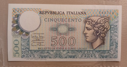 Banconota 500 lire 1974 - da, 1974.