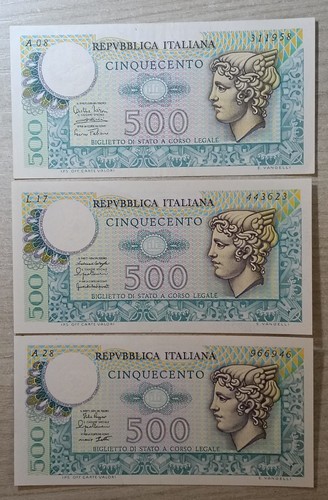Italia lotto banconote - banconote, 500