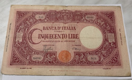 Banconota 500 lire grande - 500,