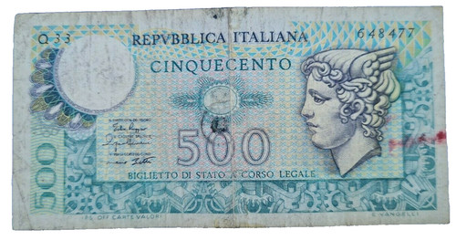 500 lire banconota - testa, di