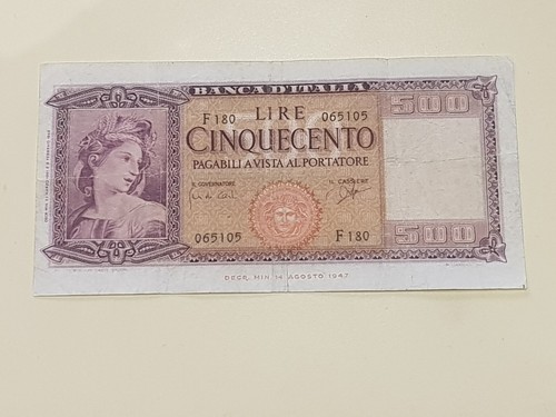 Banconota 500 lire ornata - 500,