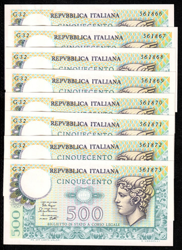 Lotto banconote italiane 500 - banconote,