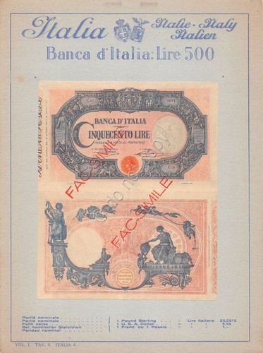 Banconota 500 lire mundi - banconota,