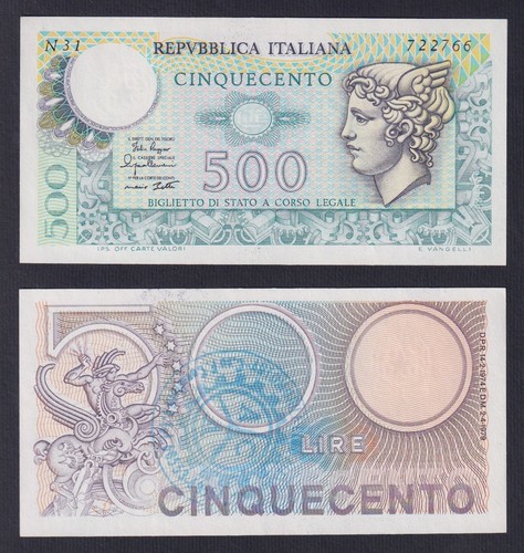 Banconota italia 500 lire - banconota,