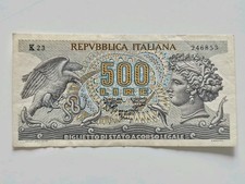 BANCONOTA 500 LIRE TESTA DI