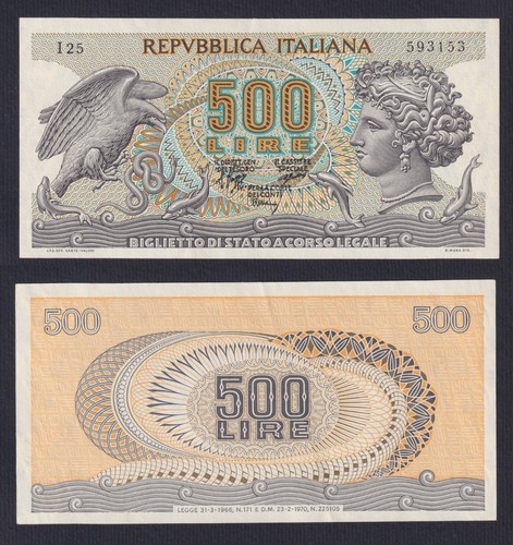 Banconota italia 500 lire - banconota,