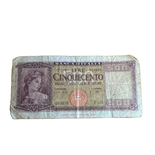 Banca italia banconota 500 - banca,
