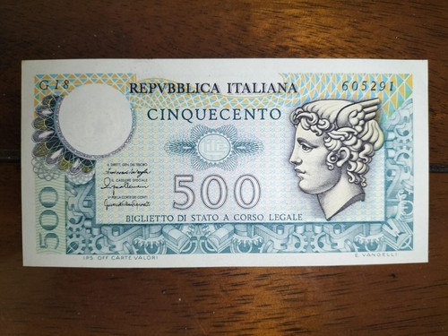 Banconota 500 lire testa - banconota, di