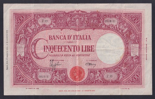 Banconota italia 500 - italia,