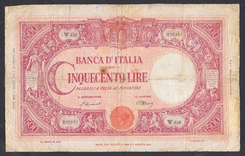Italia banconota 500 lire - -,