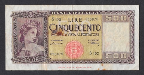 Italia banconota 500 lire - italia,