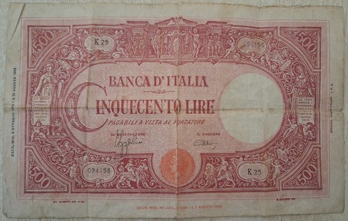 Banconota 500 lire - banconota, cinquecento