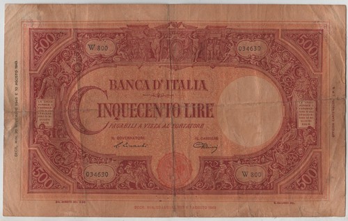 Italia banconota 500 lire - italia,