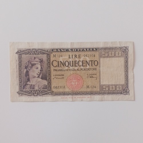 Banca italia banconota 500 - banca,