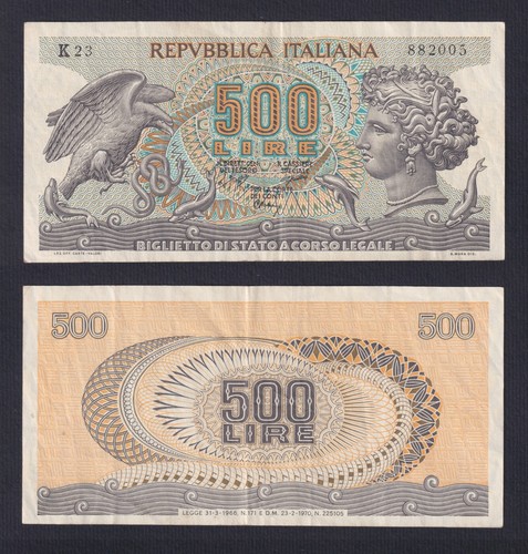 Banconota italia 500 lire - italia,
