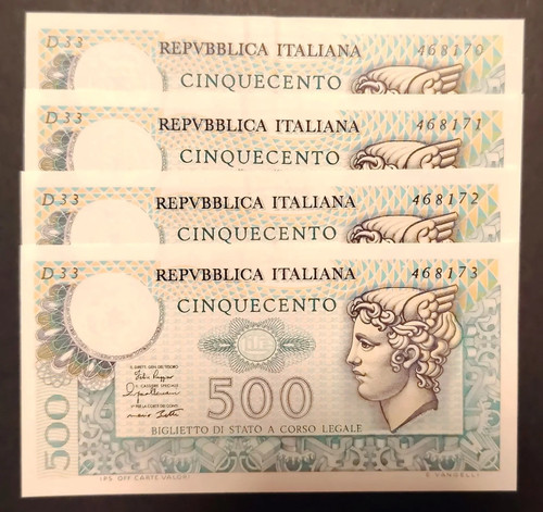 Lotto banconote italiane - banconote, 500