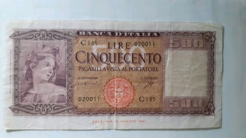 Banconota 500 lire italia - lire,