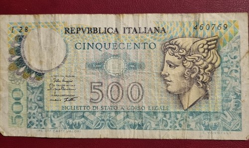Banconota 500 lire carta - banconota,