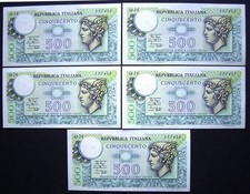 BANCONOTE 500 LIRE FDS   SERIE