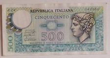 BANCONOTA 500 LIRE TESTA DI
