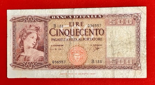 Numismatica banconota 500 - banconota, lire