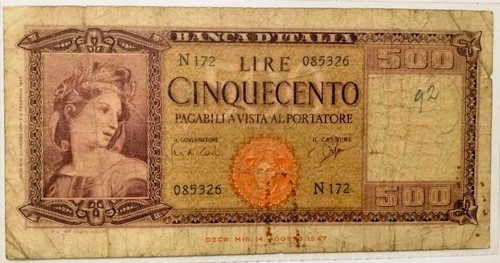 Banconota 500 lire - 500,