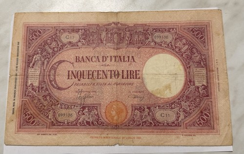 Banconota 500 lire grande - 500,