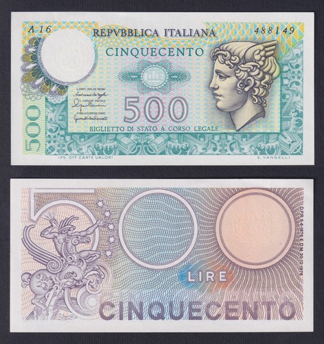 Banconota italia 500 lire - banconota,