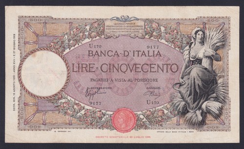 Banconota italia 500 lire - banconota,