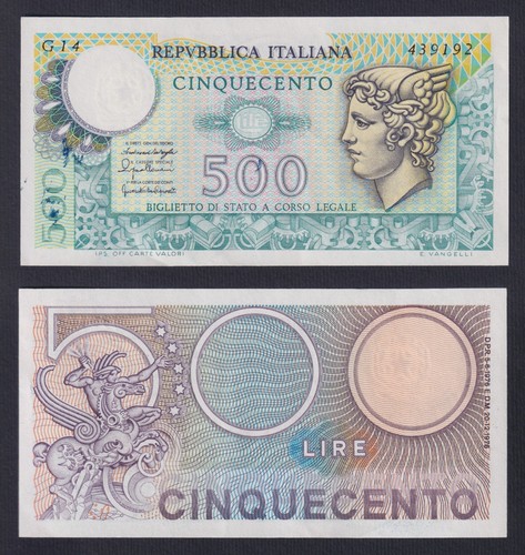 Banconota italia 500 lire - italia,