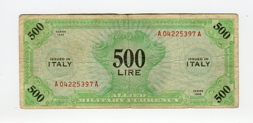Banconota 500 lire allied - lire,