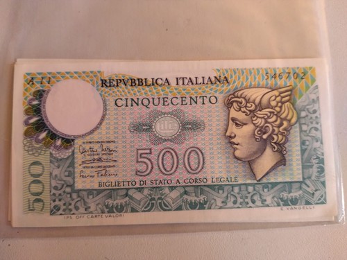 Banconota 500 lire - , mercurio