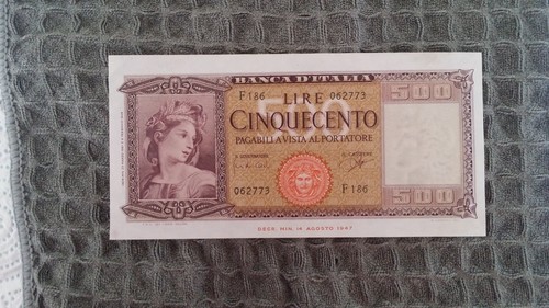 Banconota 500 lire decreto - 500,