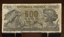Banconota Rara 500 Lire