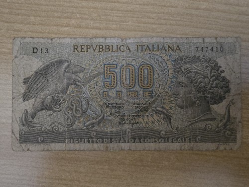 Banconota numismatica 500 lire - 500,