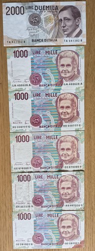Lotto banconote 2000 lire - banconote,