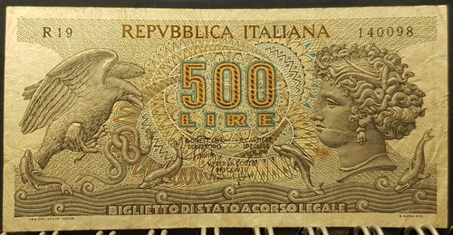 Banconota rara 500 lire - banconota,