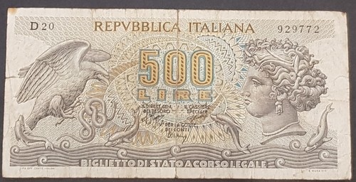 Banconota 500 lire aretusa - banconota, r2