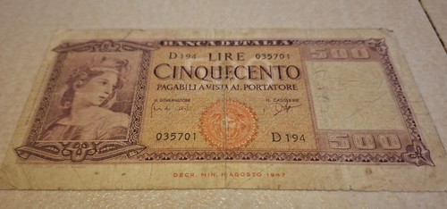 Banconota 500 lire italia - 500,