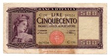 ITALIA - BANCONOTA DA 500 LIRE