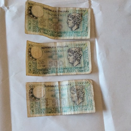 Lotto banconote 500 - banconote, lire