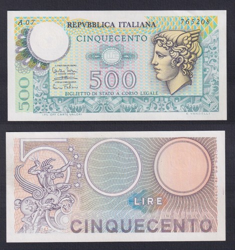 Banconota italia 500 lire - italia,